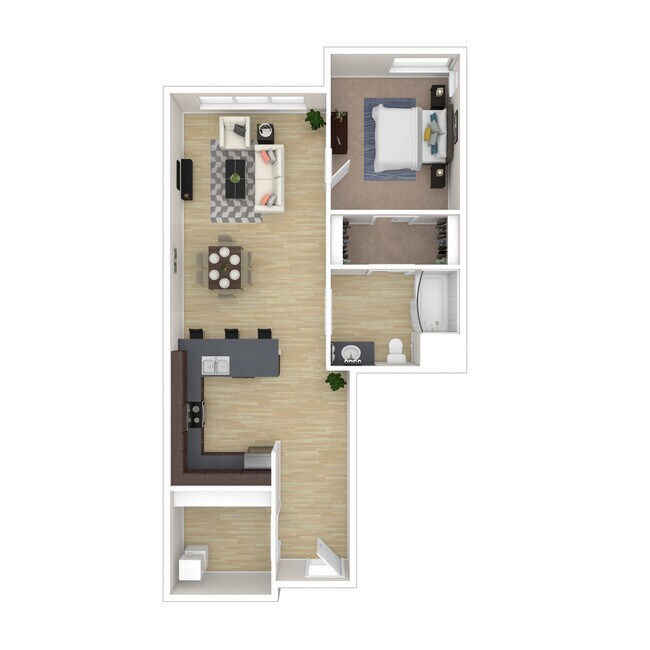 1x1 H 411 floor plan